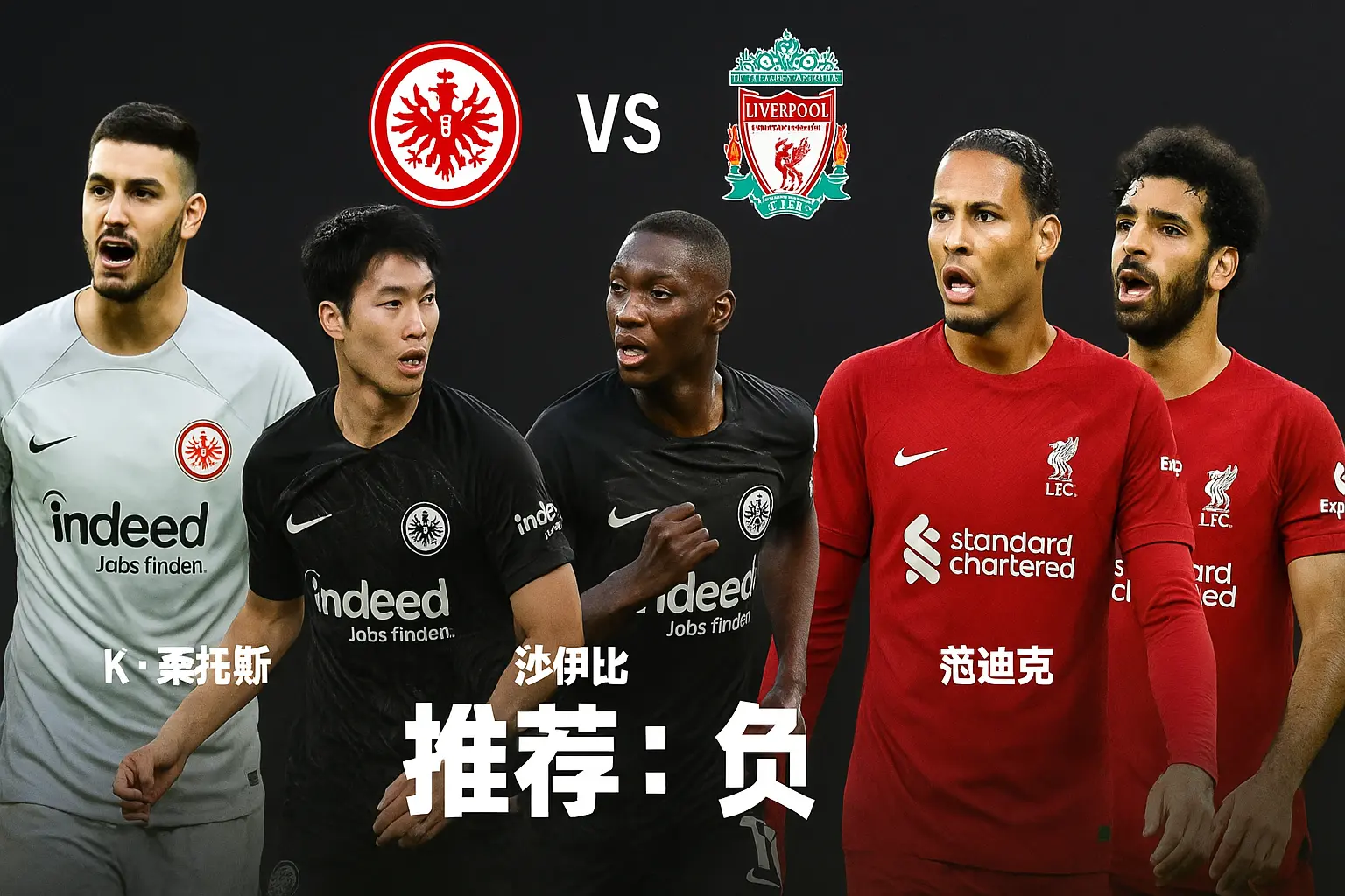 欧冠推荐:法兰克福VS利物浦——红军迎反弹良机,德甲劲旅主场危机四伏