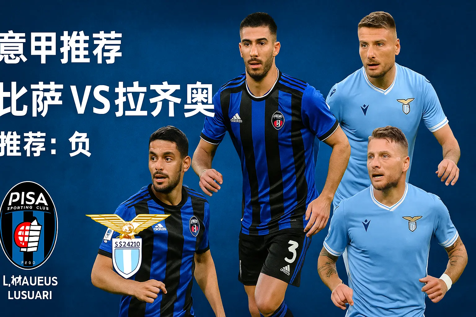 意甲推荐|比萨 VS 拉齐奥 蓝鹰客场制胜气势正盛