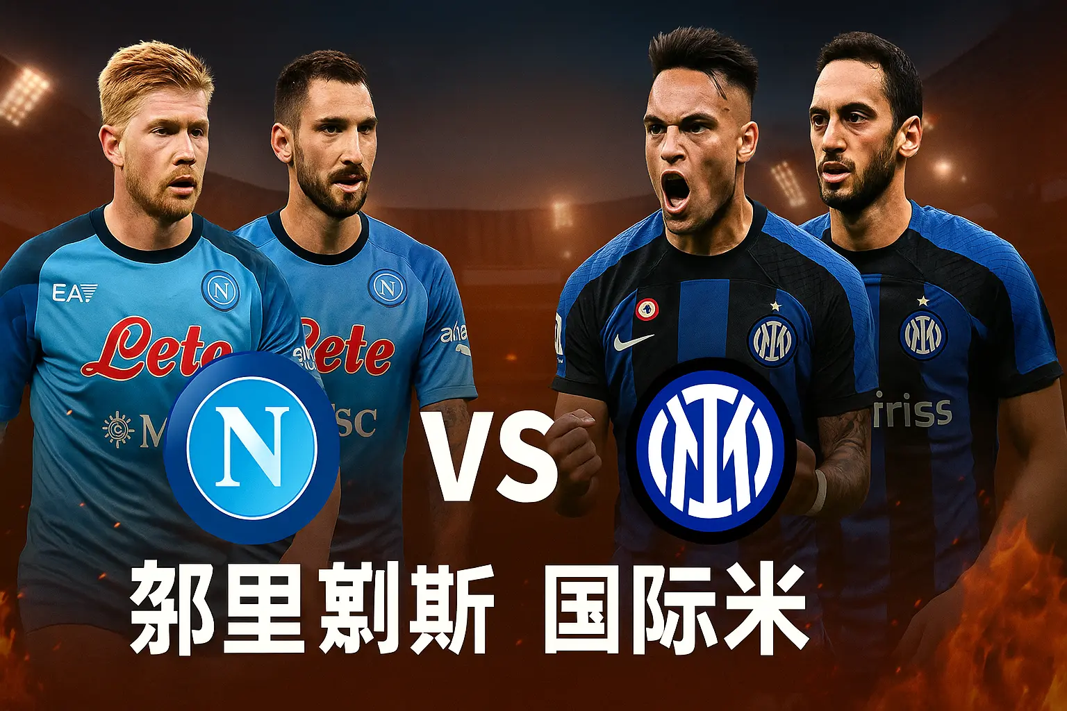 意甲推荐:那不勒斯VS国际米兰——主场之盾对决蓝黑之矛