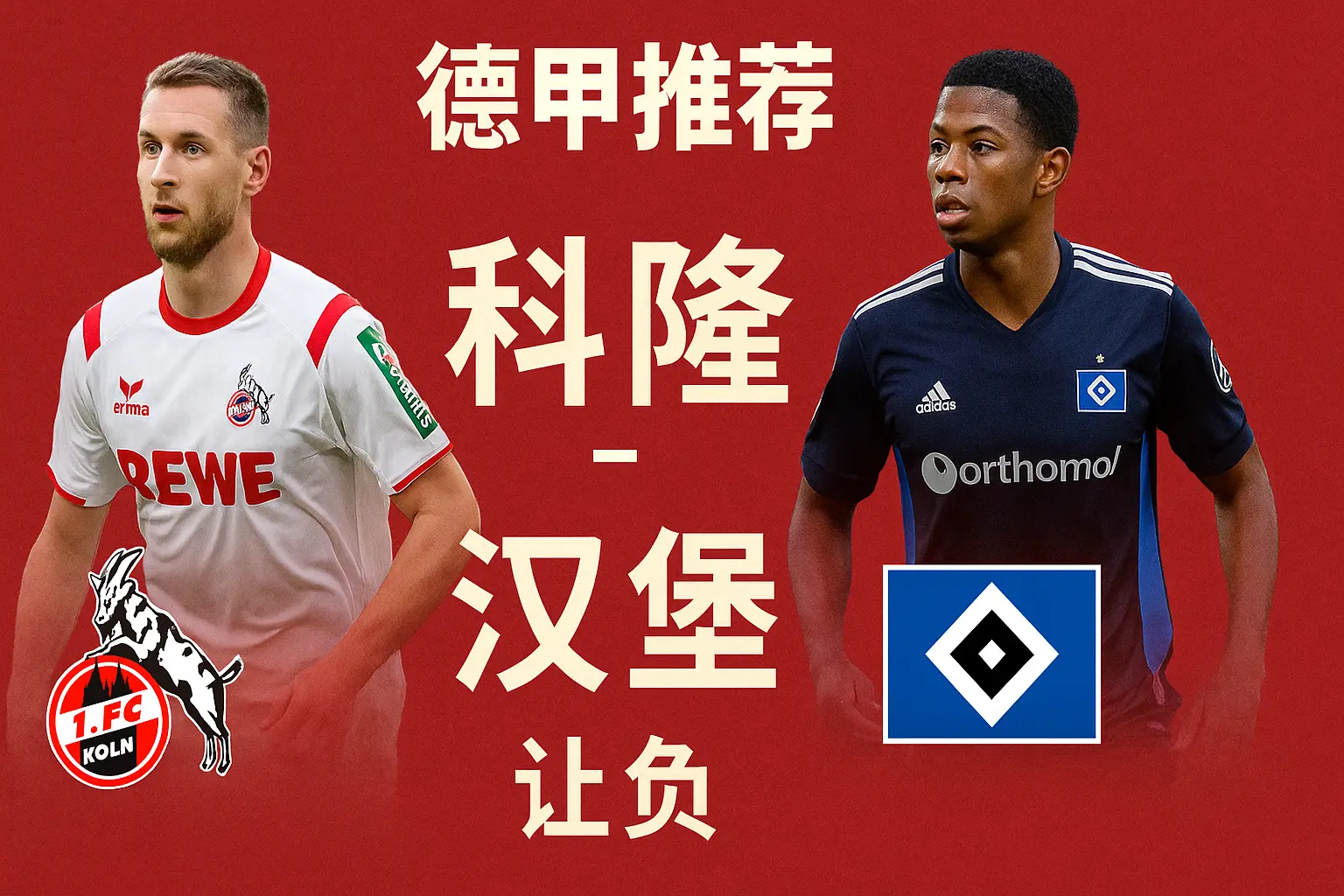 德甲推荐:科隆 VS 汉堡 —— 主场稳定遇上客场反击,胜负悬念拉满