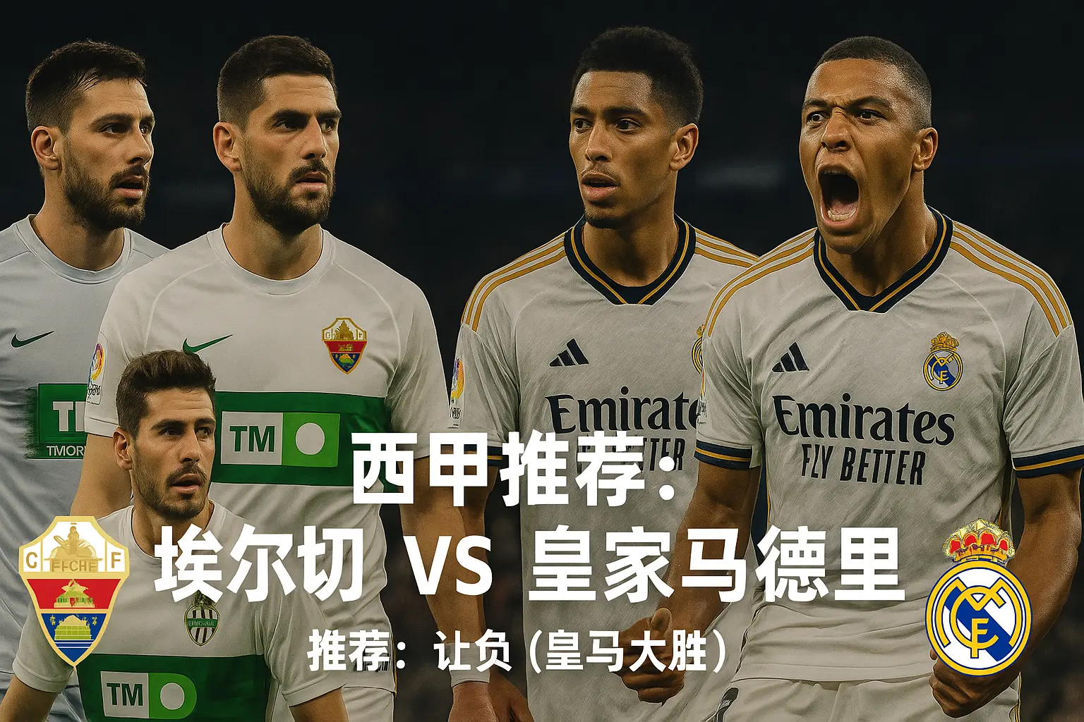 西甲推荐:埃尔切VS皇家马德里——中游主场扛不住榜首火力,大胜走势更像“概率事件”