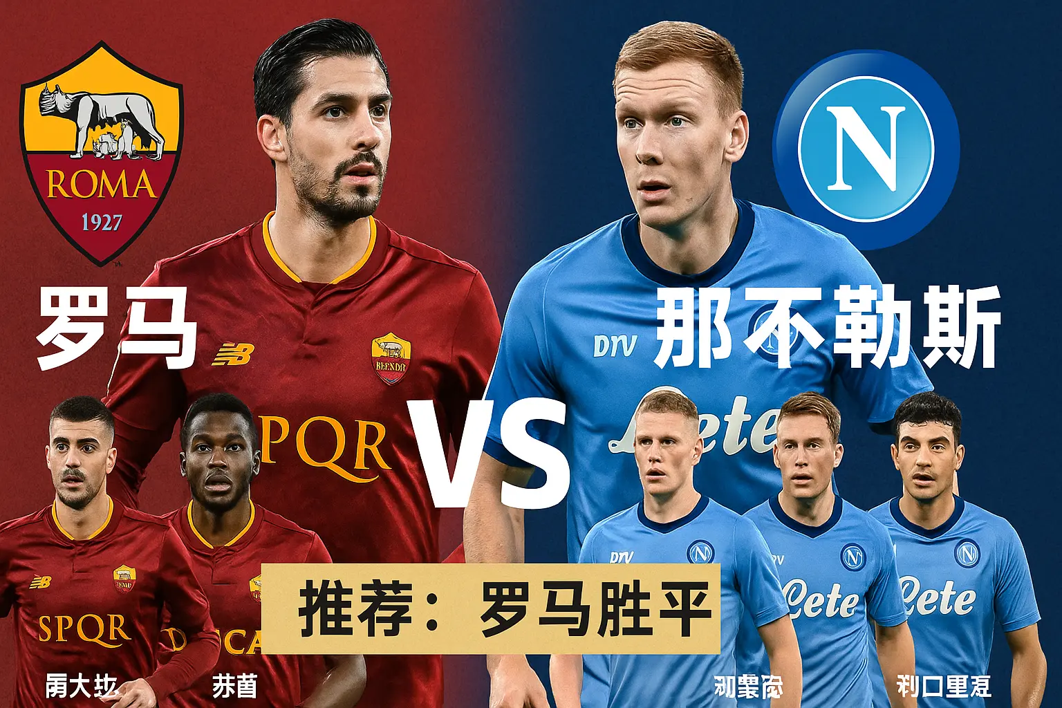 意甲推荐 罗马VS那不勒斯 两强争冠战火升级罗马主场更稳