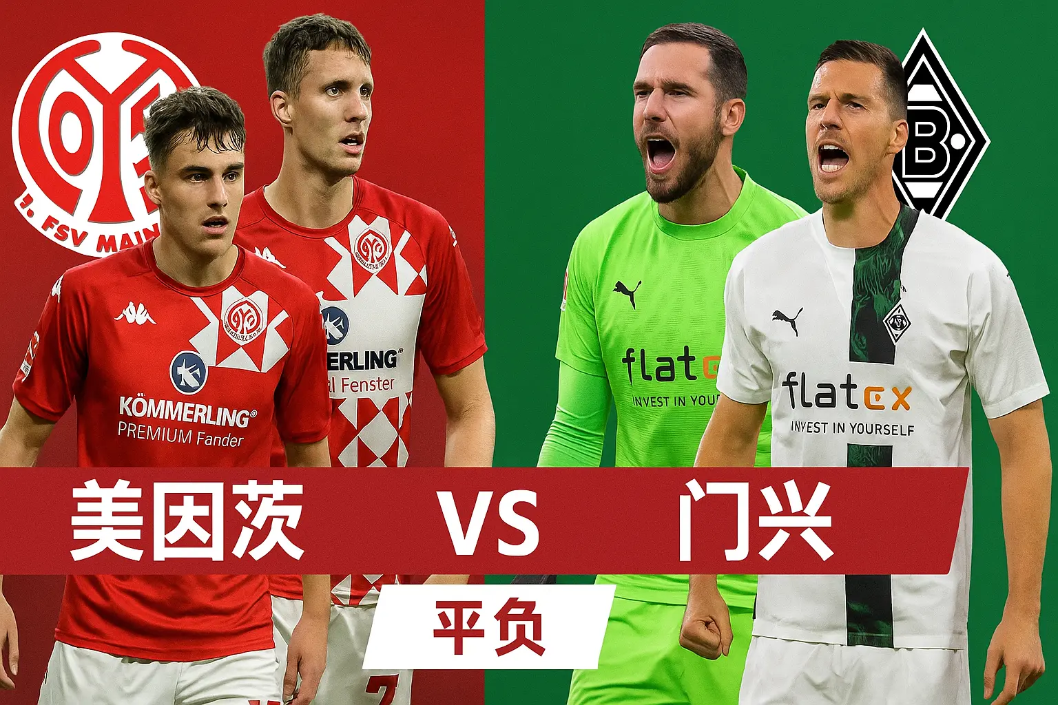 德甲推荐:美因茨 vs 门兴——阵容残缺难抵冲击,门兴客场至少不败