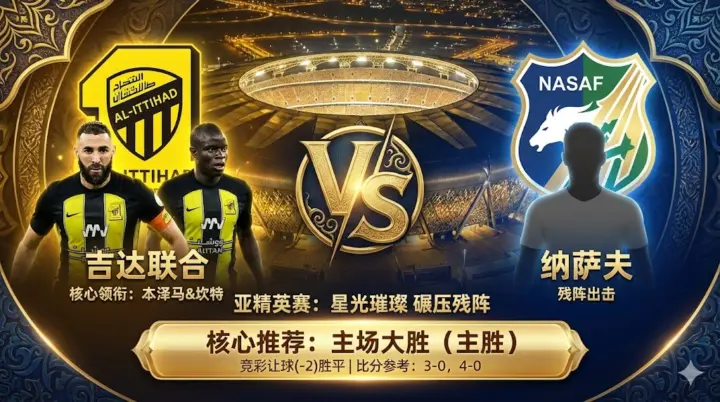亚冠精英赛前瞻 吉达联合VS纳萨夫：星光璀璨碾压残阵，看点在“赢几个”