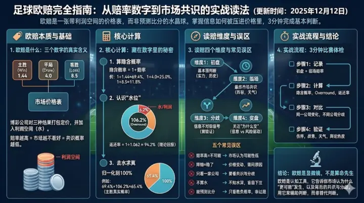 足球欧赔完全指南：从赔率数字到市场共识的实战读法
