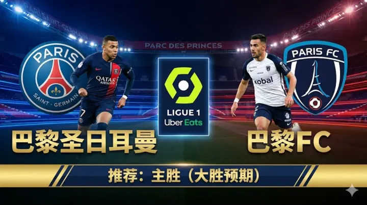 【法甲推荐】：巴黎圣曼 VS 巴黎FC｜豪门德比碾压，升班马残阵难逃溃败