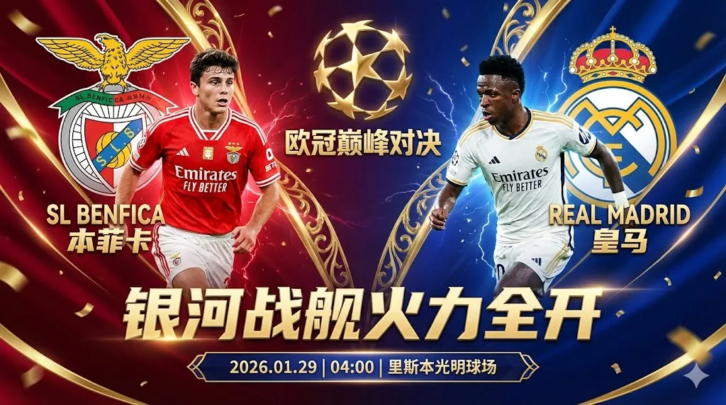 本菲卡 VS 皇马｜银河战舰火力全开，客场拒绝冷门