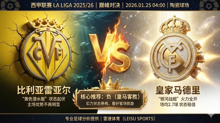 【西甲前瞻】比利亚雷亚尔 VS 皇家马德里｜“黄潜”状态起伏难挡“银河战舰”客场逞威