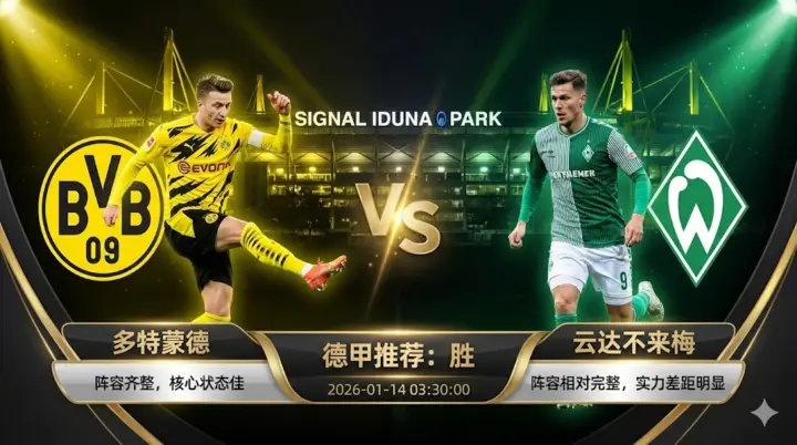 【德甲分析】：多特蒙德 VS 云达不来梅｜“魔鬼主场”火力全开，不来梅客战难有作为