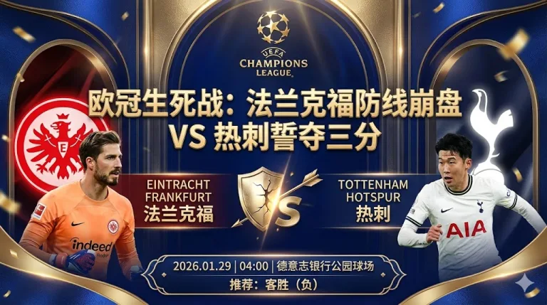 法兰克福 VS 热刺｜主队防线崩盘，热刺客场抢分锁定晋级