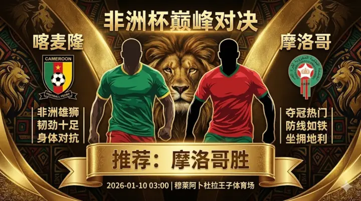 【非洲杯推荐】喀麦隆VS摩洛哥｜北非雄狮攻防更稳，坐拥地利优势