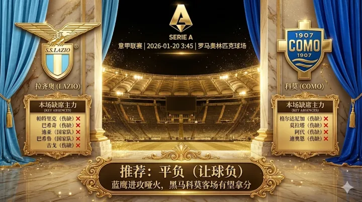 【意甲分析】：拉齐奥VS科莫｜蓝鹰锋无力防线稳，黑马科莫客场全身而退