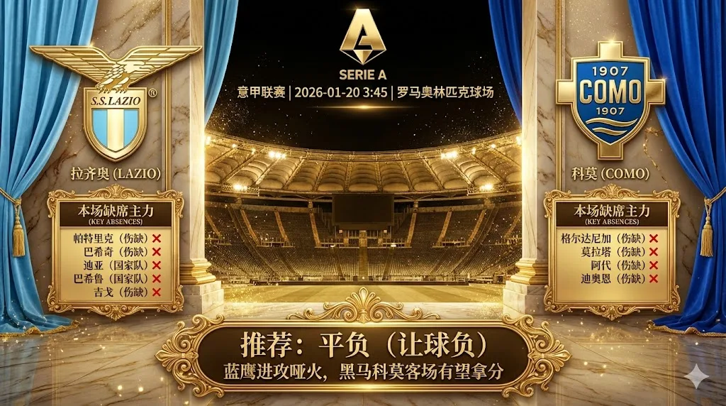 拉齐奥VS科莫｜蓝鹰锋无力防线稳，黑马科莫客场全身而退