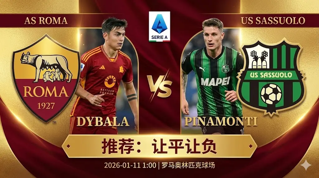 罗马 VS 萨索洛｜主场防守崩塌，残阵难求大胜