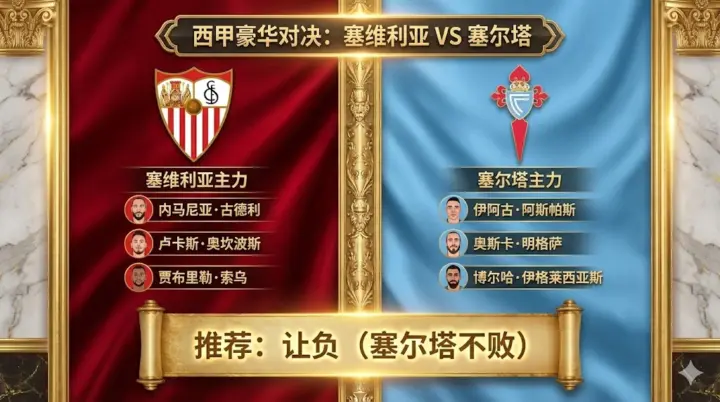 【西甲分析】：塞维利亚 vs 塞尔塔｜主队伤兵满营，客队阵容齐整有望抢分