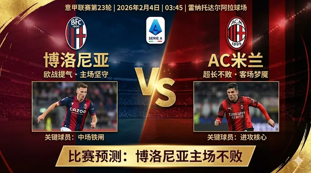 博洛尼亚 VS AC米兰｜红黑军团客战“梦魇之地”，浅盘之下防平局