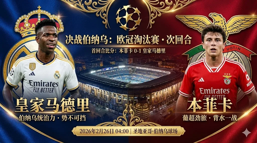 皇马 VS 本菲卡｜伯纳乌统治力强，主队以逸待劳