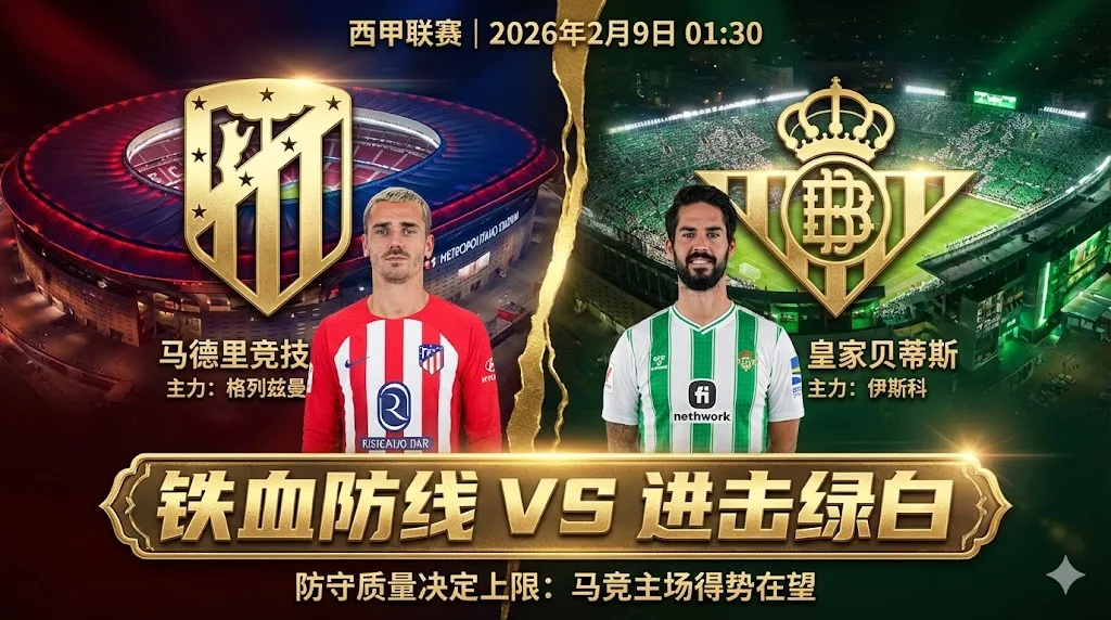 马竞 VS 贝蒂斯｜防守质量决定上限，马竞主场得势在望