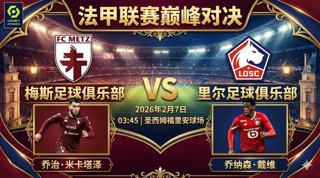 梅斯 VS 里尔｜里尔实力碾压，客场反弹在即