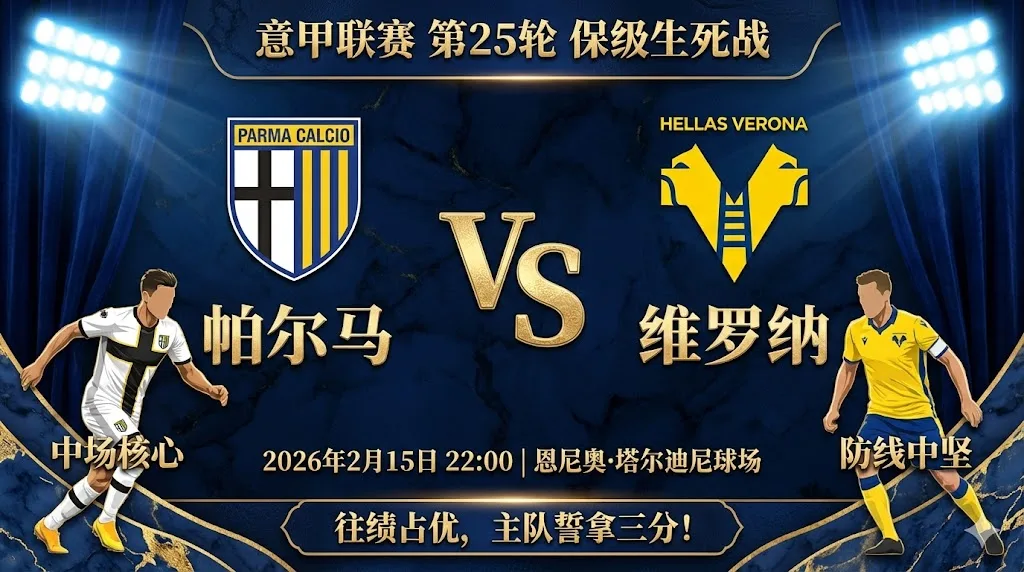 帕尔马VS维罗纳｜保级关键战，主队往绩心理占优