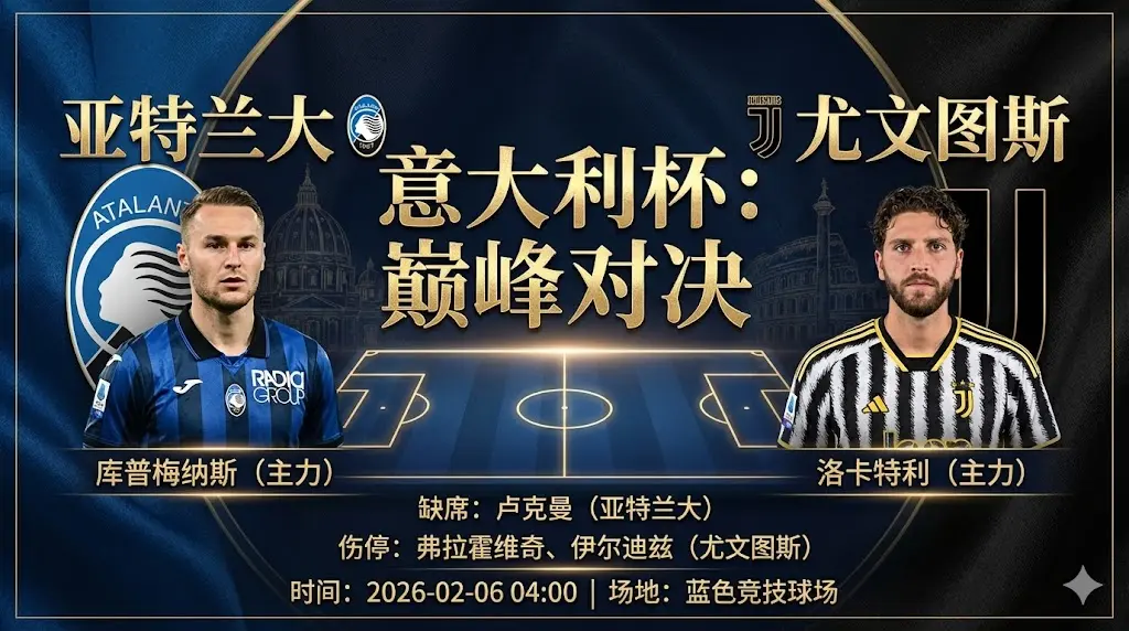 亚特兰大 VS 尤文图斯｜核心离队VS锋线伤停，斑马军团底蕴更足