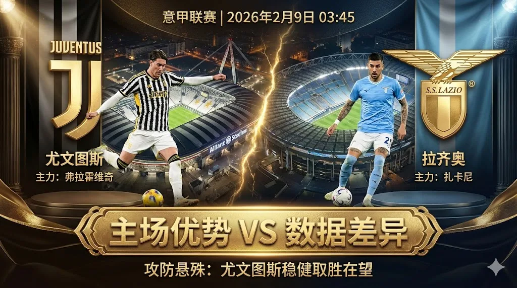 尤文图斯 VS 拉齐奥｜主客攻防数据差异大，尤文主场优势明显