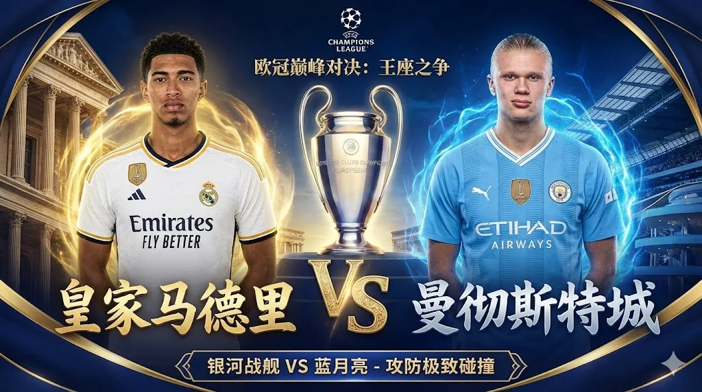 【欧冠推荐】：皇马 VS 曼城｜蓝月亮攻防更稳，银河战舰主场恐难招架