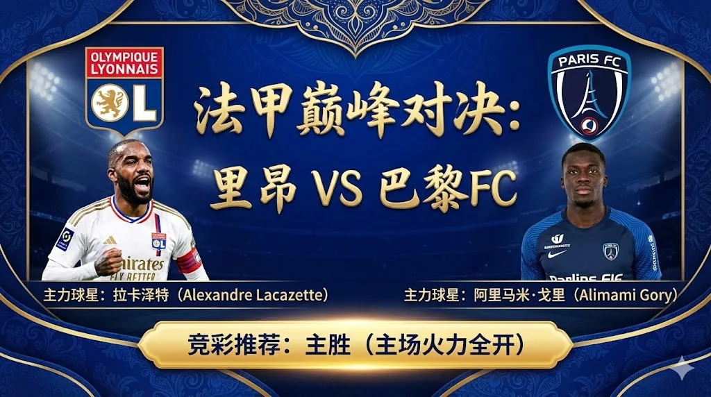 【法甲分析】里昂 VS 巴黎FC：主场火力压制，看好“穿盘”复苏