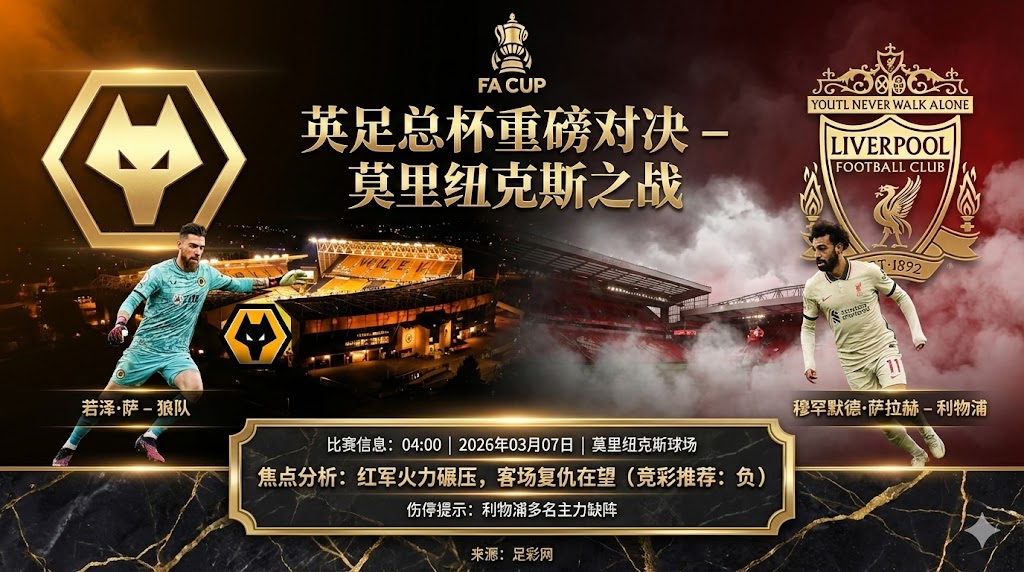 狼队 VS 利物浦｜红军火力碾压，客场复仇在望