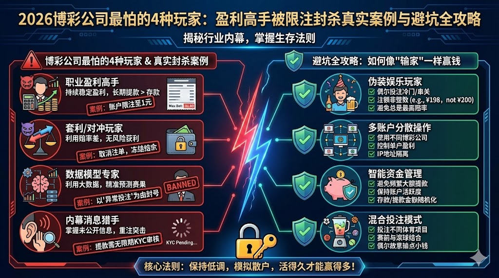 2026博彩公司最怕的4种玩家：盈利高手被限注封杀真实案例与避坑全攻略