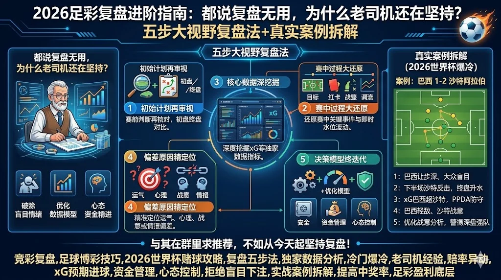 2026足彩复盘进阶指南：都说复盘无用，为什么老司机还在坚持？五步大视野复盘法+真实案例拆解