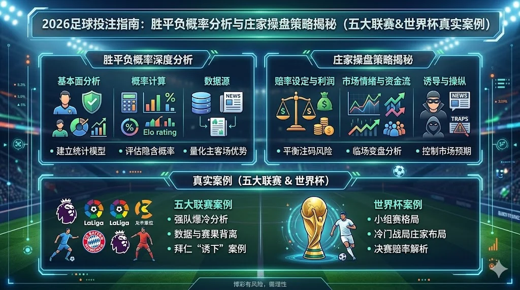 2026足球投注指南：胜平负概率分析与庄家操盘策略揭秘（五大联赛&世界杯真实案例）