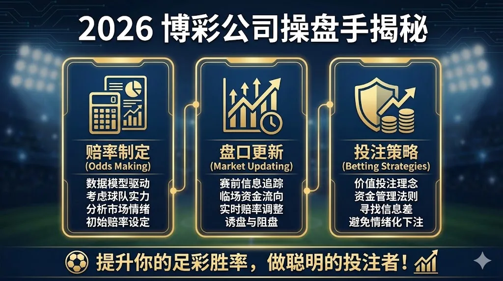 2026博彩公司操盘手揭秘：赔率制定、盘口更新与投注策略，提升你的足彩胜率
