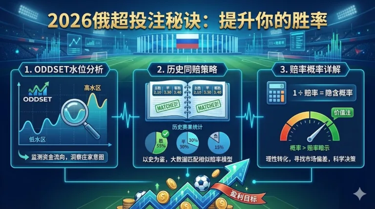 2026俄超投注秘诀：ODDSET水位分析、历史同赔策略与赔率概率详解，提升你的胜率