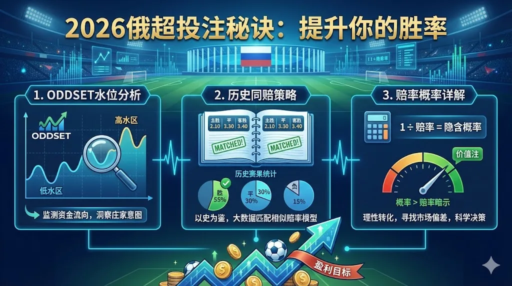 2026俄超投注秘诀：ODDSET水位分析、历史同赔策略与赔率概率详解，提升你的胜率