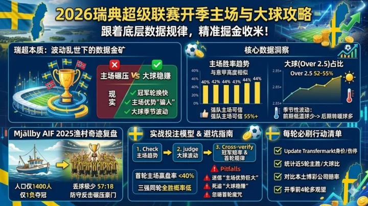 2026瑞典超级联赛开季主场与大球攻略：99%彩民看完后玩瑞超稳收米！