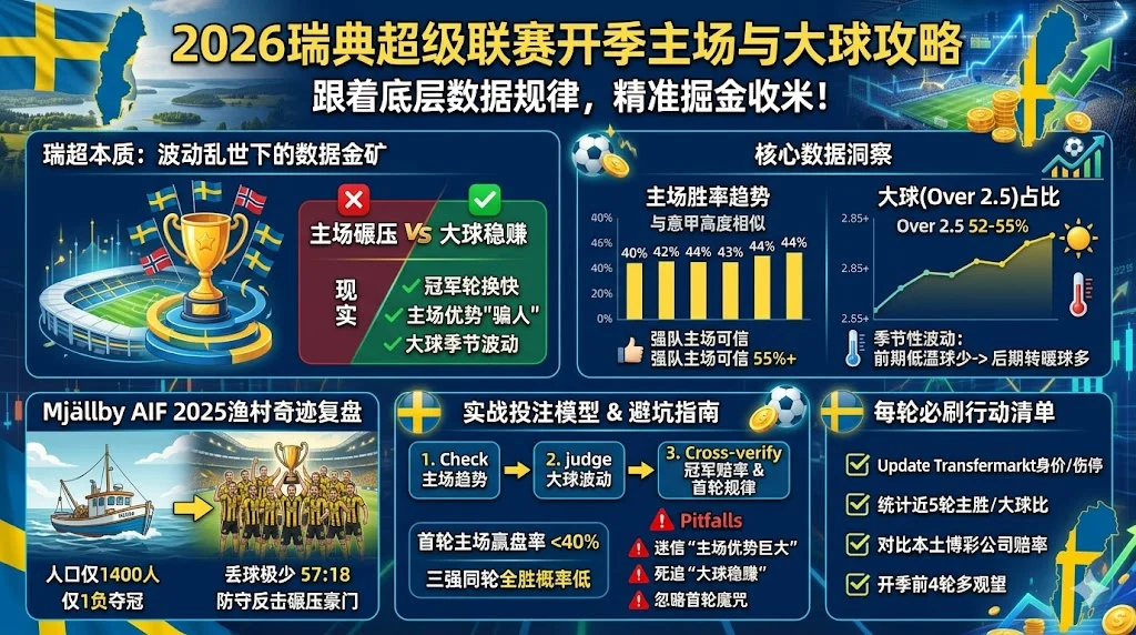 2026瑞典超级联赛开季主场与大球攻略:99%彩民看完后玩瑞超稳收米!