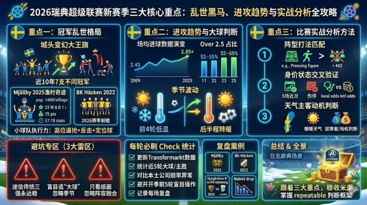 2026瑞典超级联赛新赛季三大核心重点：乱世黑马、进攻趋势与实战分析全攻略
