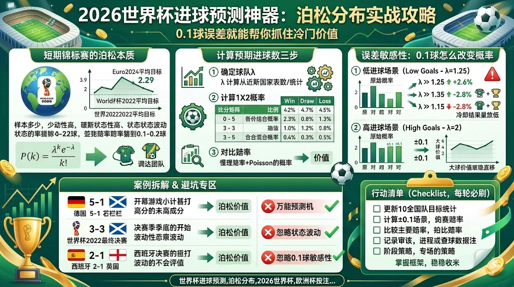 2026世界杯进球预测神器：泊松分布实战攻略，0.1球误差就能帮你抓住冷门价值