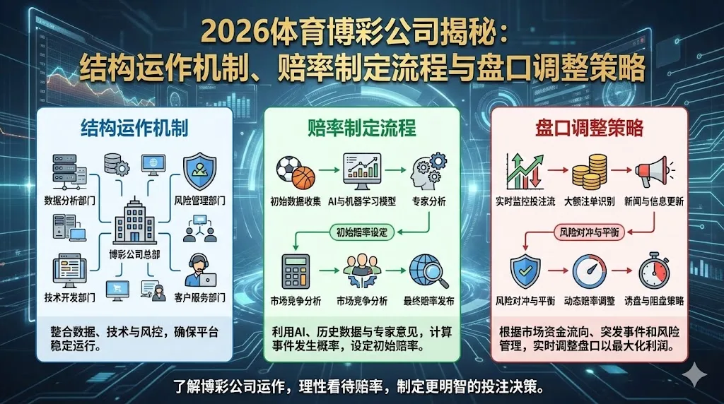 2026体育博彩公司揭秘:结构运作机制、赔率制定流程与盘口调整策略