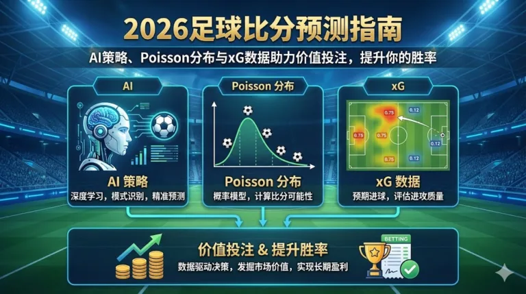2026足球比分预测指南：AI策略、Poisson分布与xG数据助力价值投注，提升你的胜率