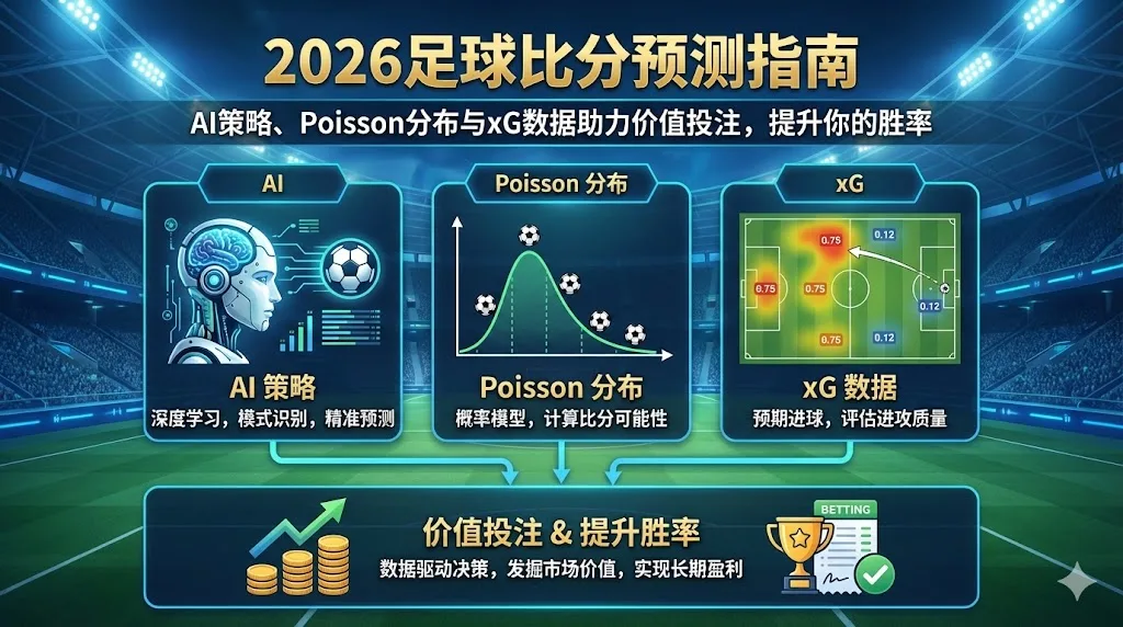 2026足球比分预测指南：AI策略、Poisson分布与xG数据助力价值投注，提升你的胜率