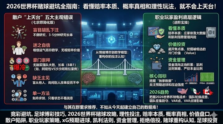 2026世界杯赌球避坑全攻略：和博彩公司玩心眼太嫩！揭秘大多数人稳赔不赚的真相 + 合法理性玩法指南