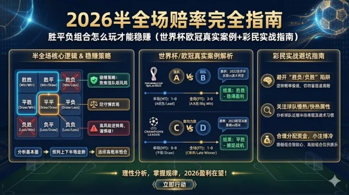 2026半全场赔率完全指南：胜平负组合怎么玩才能稳赚