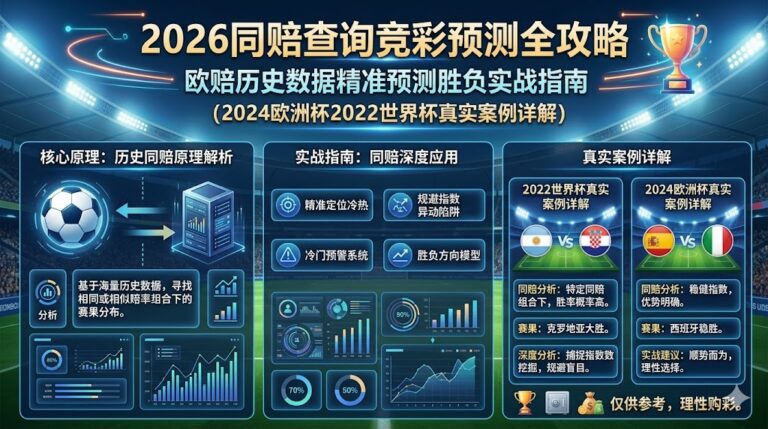 2026同赔查询竞彩预测全攻略：欧赔历史数据精准预测胜负实战指南