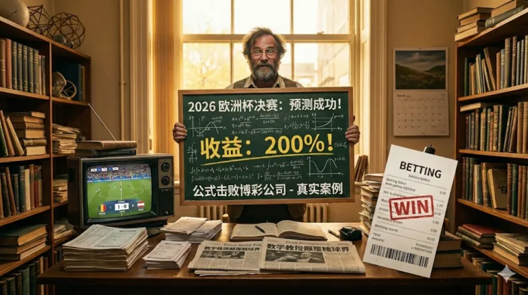 2026数学赌球传奇：一名教授用公式击败博彩公司200%收益揭秘（附欧洲杯决赛真实案例）