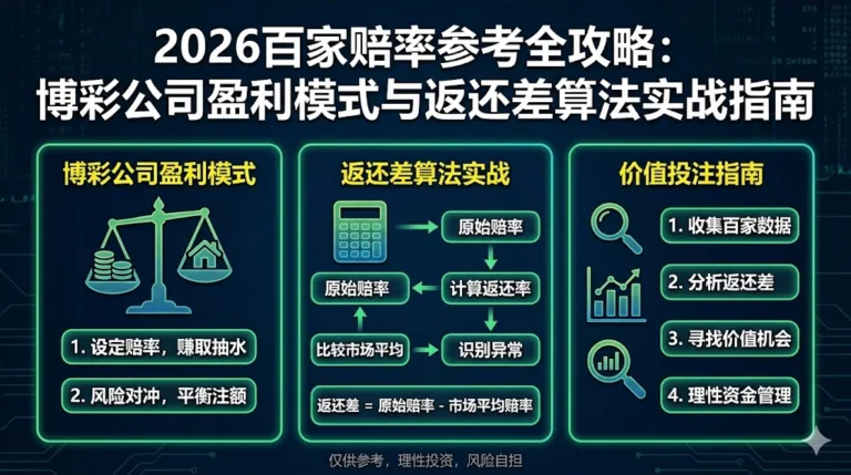 2026百家赔率参考全攻略 博彩公司盈利模式与返还差算法实战指南