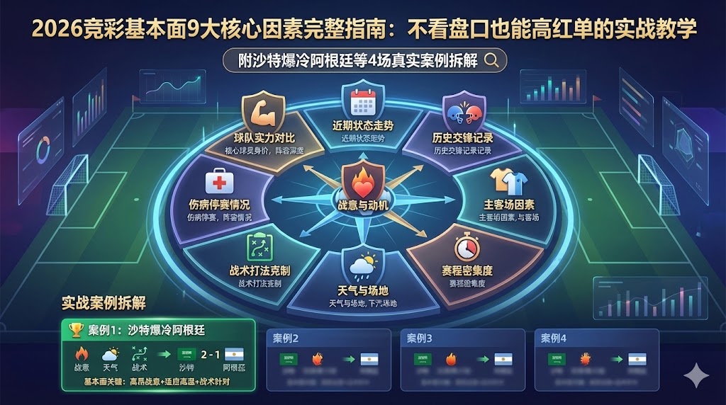 2026竞彩基本面9大核心因素完整指南：不看盘口也能高红单的实战教学