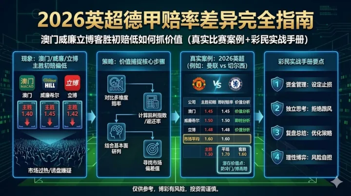 2026英超德甲赔率差异完全指南：澳门威廉立博客胜初赔低如何抓价值