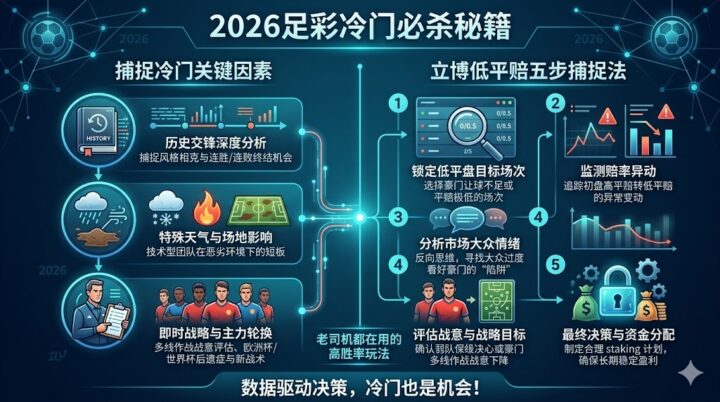 2026足彩冷门必杀秘籍：历史交锋、天气场地、战略调整 + 立博低平赔五步捕捉法，老司机都在用的高胜率玩法